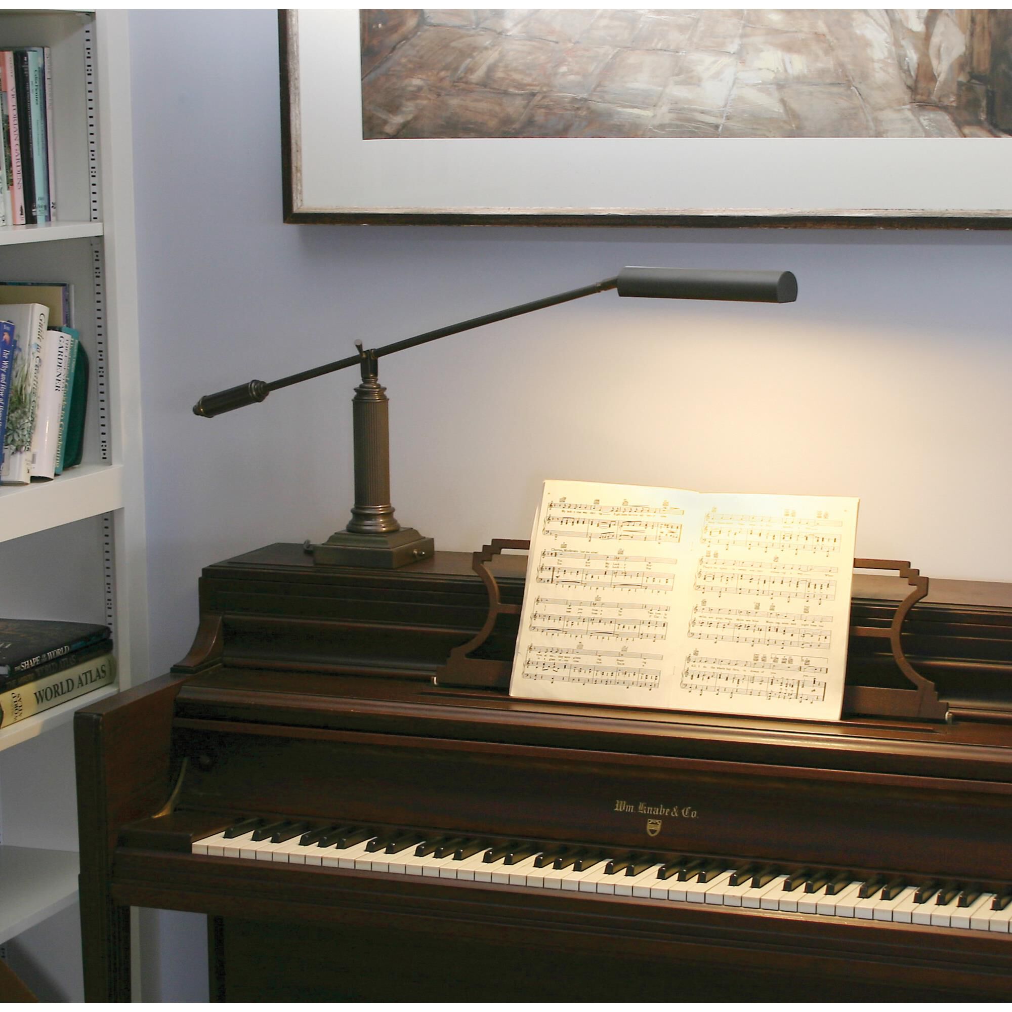 Shown in Mahogany Bronze finish and Metal shade